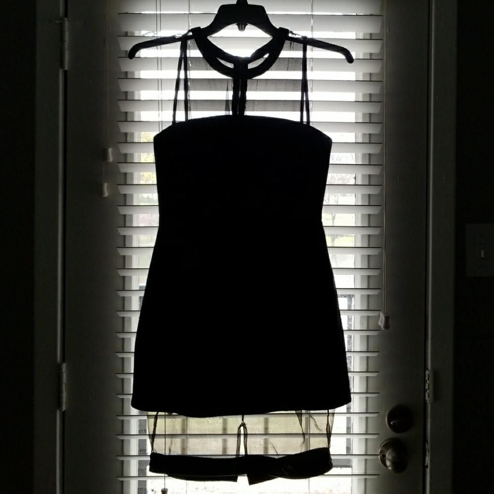 Shakuhachi Leather Mesh Dress NEW - Picture 2 of 6